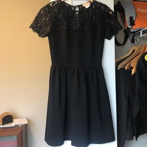 Lace black cocktail dress